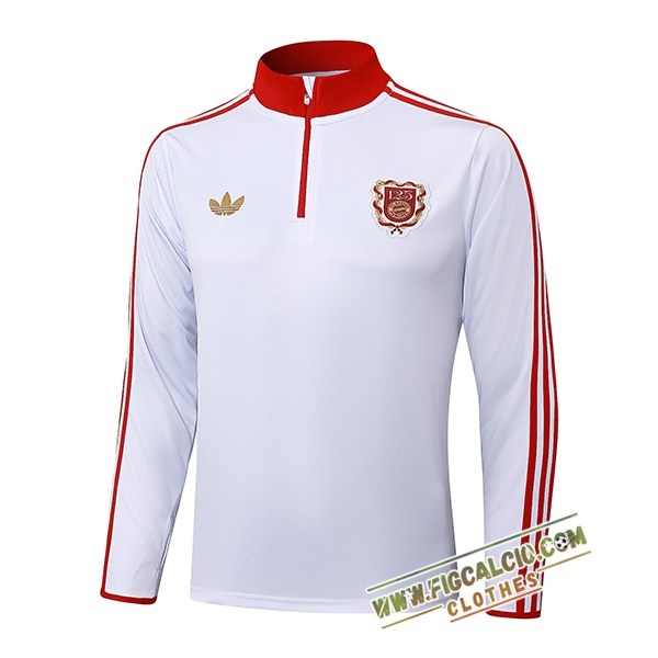 Felpa Allenamento Bayern Monaco Bianco/Rosso 2025/2026