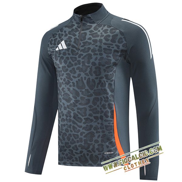 Felpa Allenamento Adidas Grigio/Arancia 2025/2026