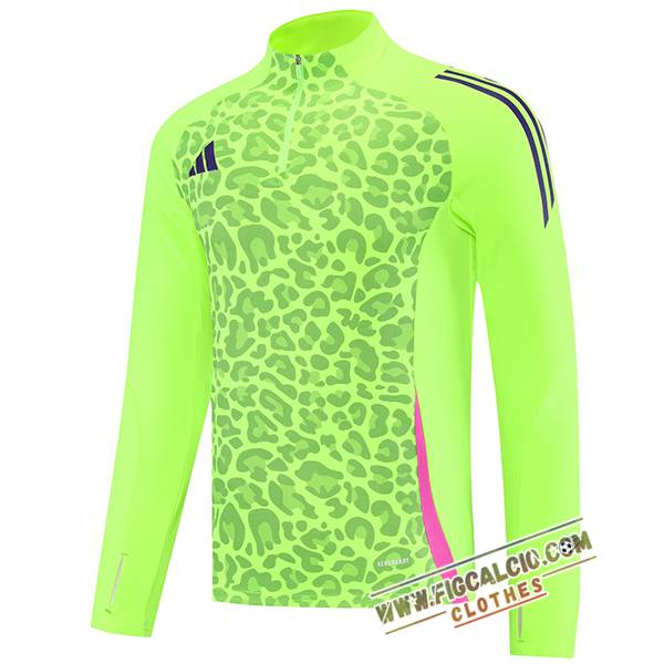 Felpa Allenamento Adidas Verde/Nero/Rosa 2025/2026