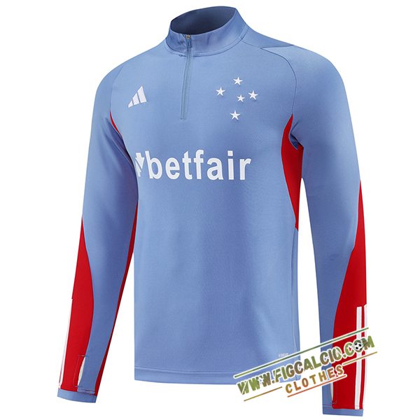 Felpa Allenamento Cruzeiro Grigio/Rosso 2025/2026