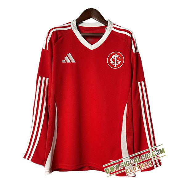 Nuova Maglie Calcio Internacional Manica Lungas Prima 2025/2026