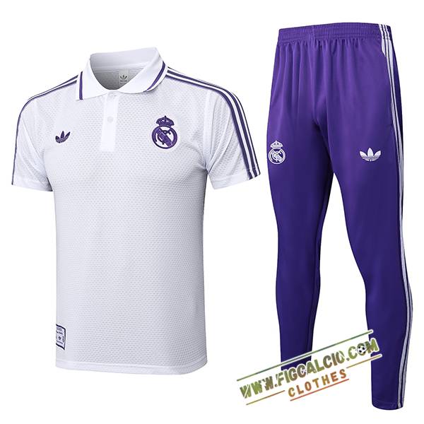 Kit Maglia Polo Real Madrid Bianco/viola 2025/2026