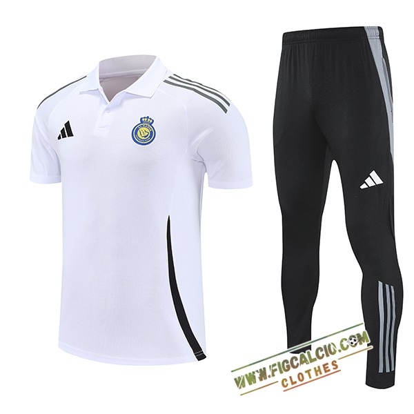 Kit Maglia Polo Real Madrid Bianco/Nero 2025/2026