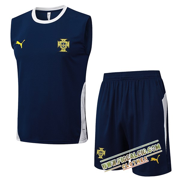 Kit Canotta Allenamento Portogallo Blu/Bianco 2025/2026