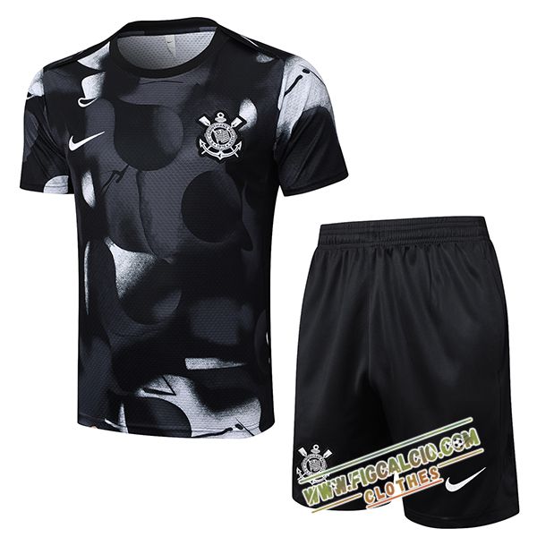 Kit Maglia Allenamento Corinthians Nero/Grigio 2025/2026