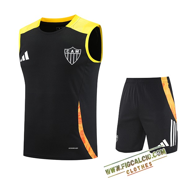 Kit Canotta Allenamento Atletico Mineiro Nero/Giallo/Arancia 2025/2026