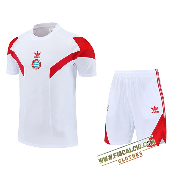 Kit Maglia Allenamento Bayern Monaco Bianco/Rosso 2025/2026 -02