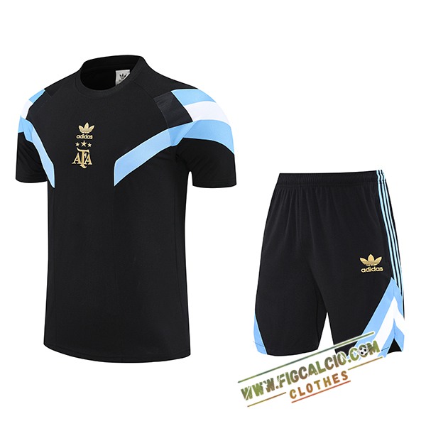 Kit Maglia Allenamento Argentina Nero/Blu 2025/2026
