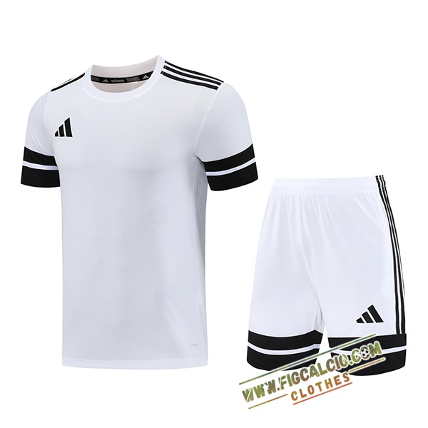 Kit Maglia Allenamento Adidas Bianco/Nero 2025/2026