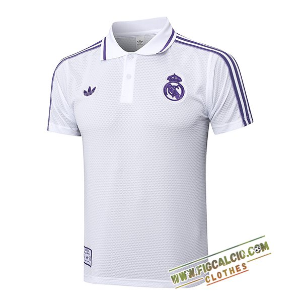 Maglia Polo Real Madrid Bianco/viola 2025/2026