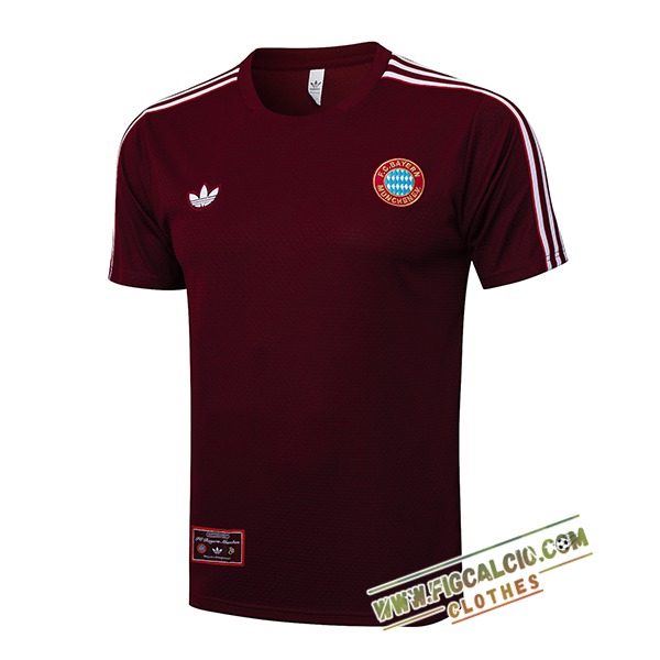 T Shirt Allenamento Bayern Monaco Rosso/Bianco 2025/2026