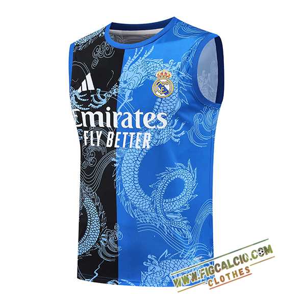 Canotta Allenamento Real Madrid Nero/Blu 2025/2026