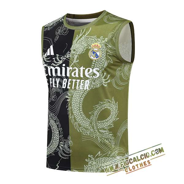 Canotta Allenamento Real Madrid Nero/Verde 2025/2026