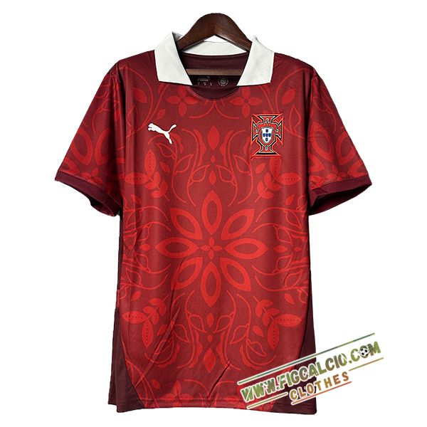 T Shirt Allenamento Portogallo Rosso/Bianco 2025/2026