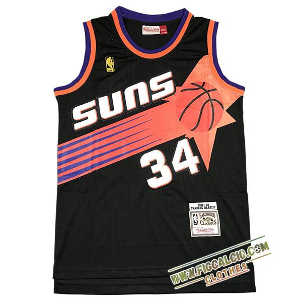 Maglia Phoenix Suns (BARKLEY #34) 2025/26 Nero/Arancia