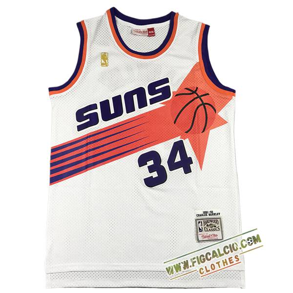 Maglia Phoenix Suns (BARKLEY #34) 2025/26 Bianco/Arancia