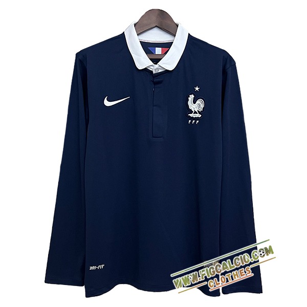 Maglie Calcio Francia Retro Prima Manica Lungas 2014