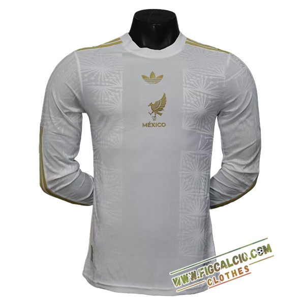 Maglia Nazionale Messico Gold Cup Edition Manica Lungas Bianco 2025/2026
