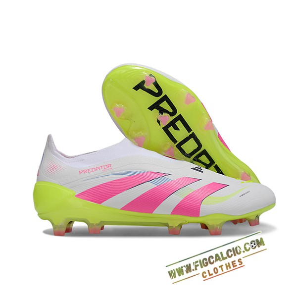Adidas Scarpe Da Calcio 25 Predator Elite LL FG Bianco/Rosa/Verde