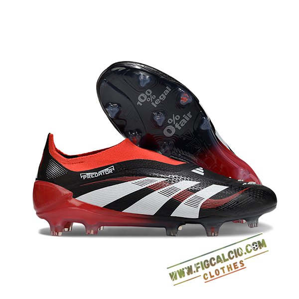 Adidas Scarpe Da Calcio 25 Predator Elite LL FG Nero/Rosso/Bianco