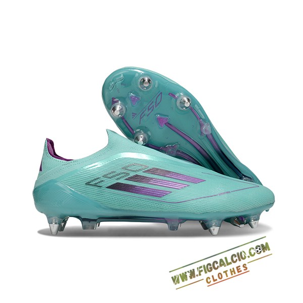 Adidas Scarpe Da Calcio F50 Elite Laceless SG Blu/viola