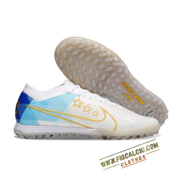 Nike Scarpe Da Calcio Air Zoom Mercurial Vapor XV Elite TF Bianco/Blu/Giallo