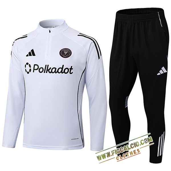 Insieme Tuta Calcio Inter Miami CF Bianco/Nero 2025/2026