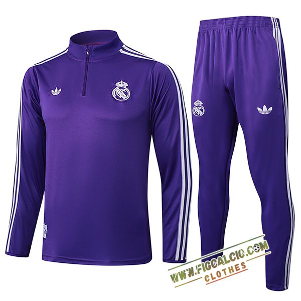 Insieme Tuta Calcio Real Madrid viola/Bianco 2025/2026