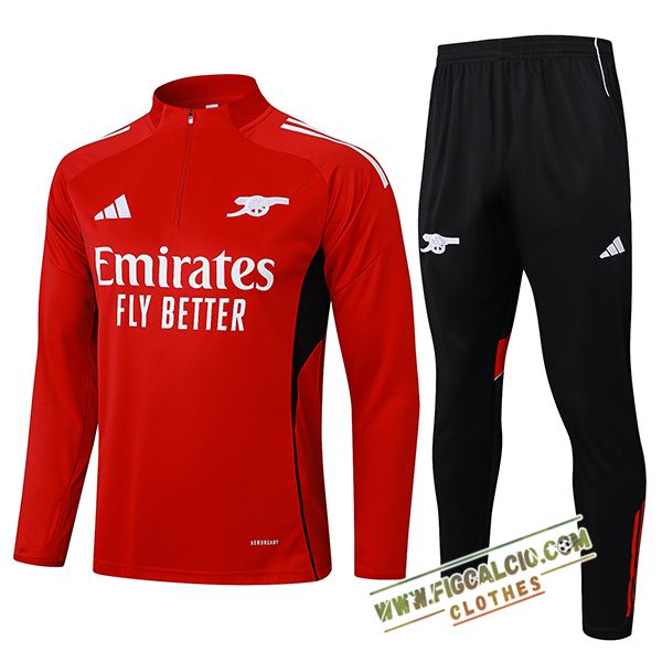 Insieme Tuta Calcio Arsenal Rosso/Nero/Bianco 2025/2026