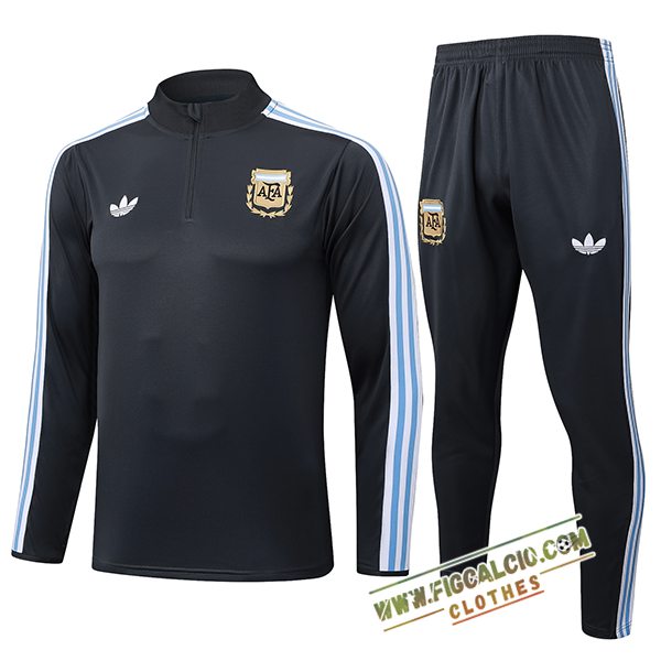 Insieme Tuta Calcio Argentina Grigio Scuro 2025/2026