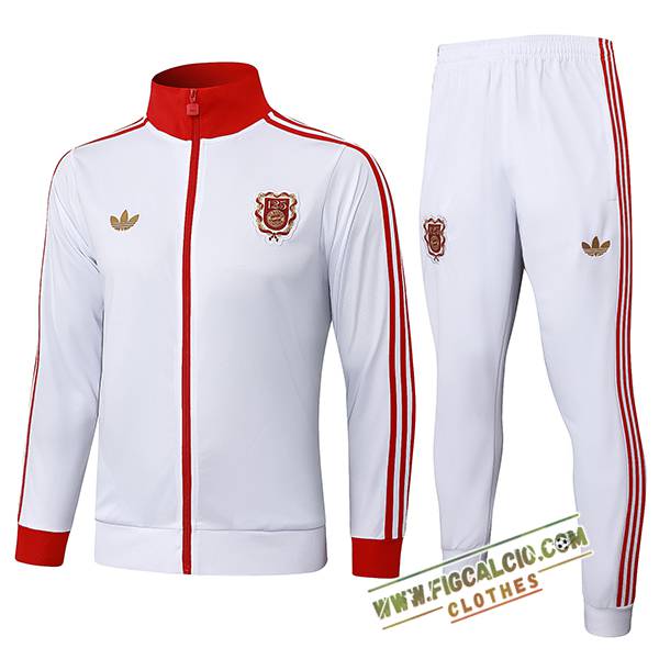 Insieme Tuta Calcio Giacca Bayern Monaco Bianco/Rosso 2025/2026