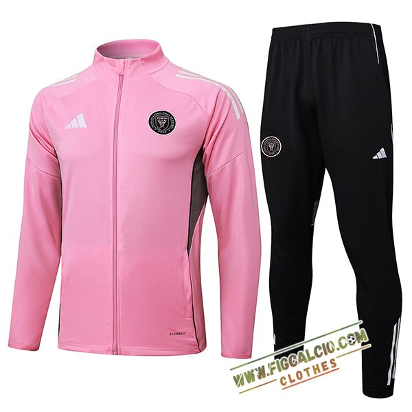 Insieme Tuta Calcio Giacca Inter Miami CF Rosa 2025/2026