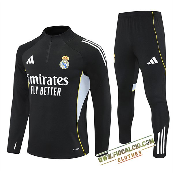 Insieme Tuta Calcio Real Madrid Nero 2025/2026