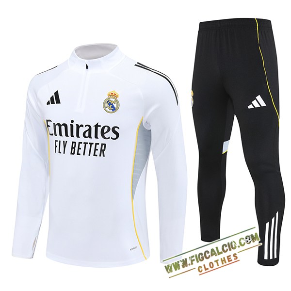 Insieme Tuta Calcio Real Madrid Bianco 2025/2026