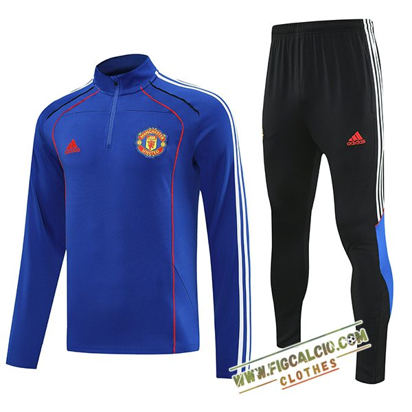 Insieme Tuta Calcio Manchester United Blu/Rosso 2025/2026