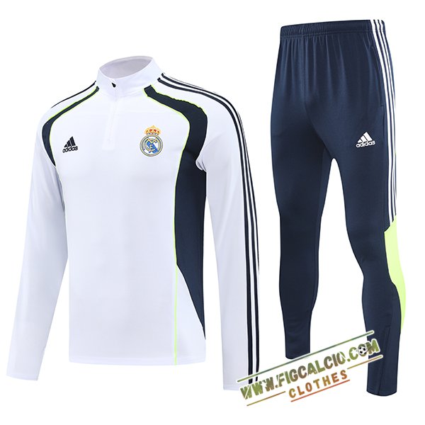 Insieme Tuta Calcio Real Madrid Bianco/Blu/Verde 2025/2026
