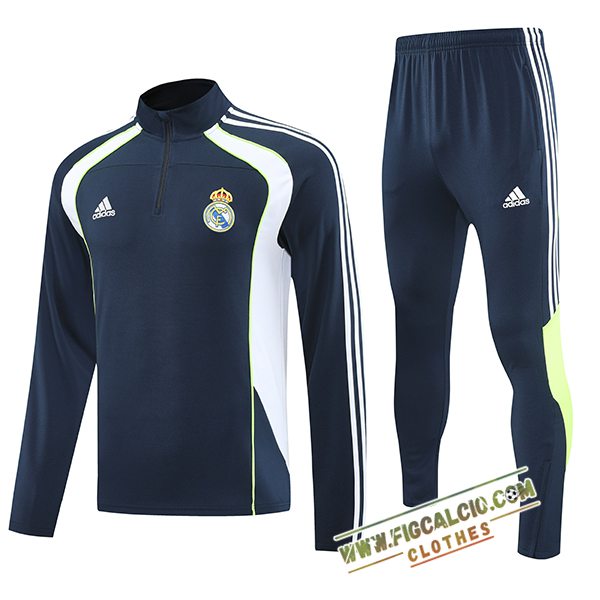 Insieme Tuta Calcio Real Madrid Blu/Bianco/Verde 2025/2026