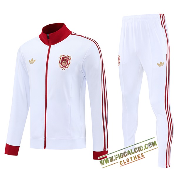 Insieme Tuta Calcio Giacca Bayern Monaco Bianco/Rosso 2025/2026