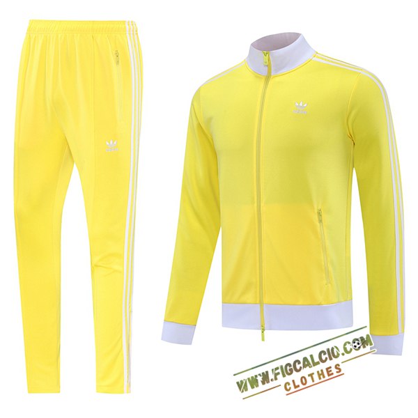Insieme Tuta Calcio Giacca Adidas Giallo/Bianco 2025/2026