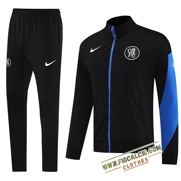 Insieme Tuta Calcio Giacca FC Chelsea Nero/Blu 2025/2026
