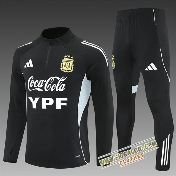 Insieme Tuta Calcio Argentina Bambino Nero 2025/2026