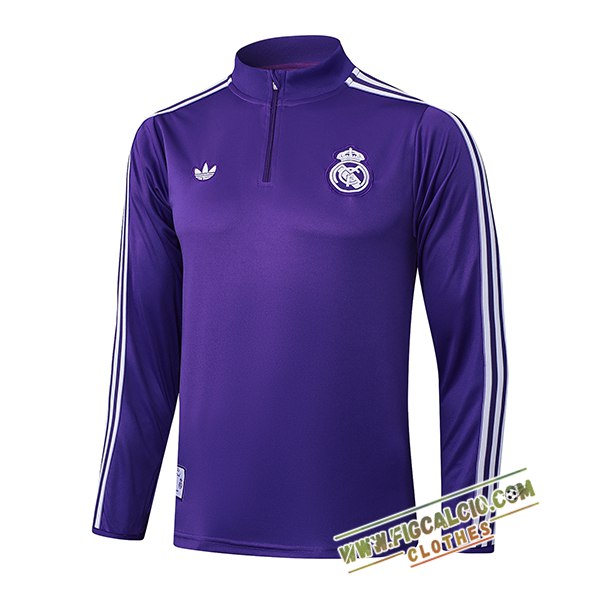 Felpa Allenamento Real Madrid viola/Bianco 2025/2026