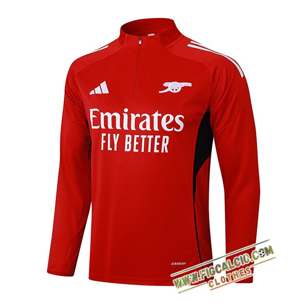 Felpa Allenamento Arsenal Rosso/Bianco 2025/2026