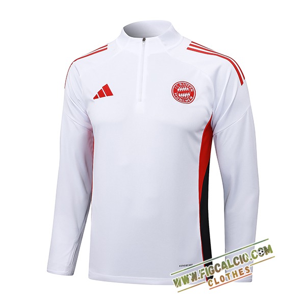 Felpa Allenamento Bayern Monaco Bianco 2025/2026
