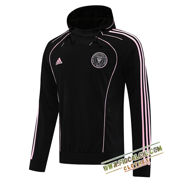 Felpa Allenamento Cappuccio Inter Miami CF Nero/Rosa 2025/2026