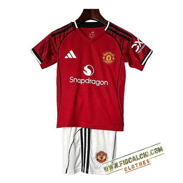 Maglie Calcio Manchester United Bambino Prima 2025/2026