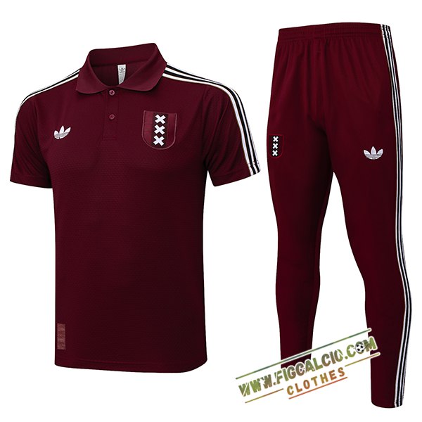 Kit Maglia Polo Ajax Rosso/Bianco 2025/2026