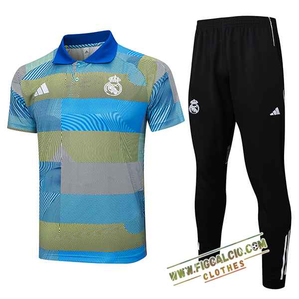 Kit Maglia Polo Real Madrid Blu/Verde 2025/2026