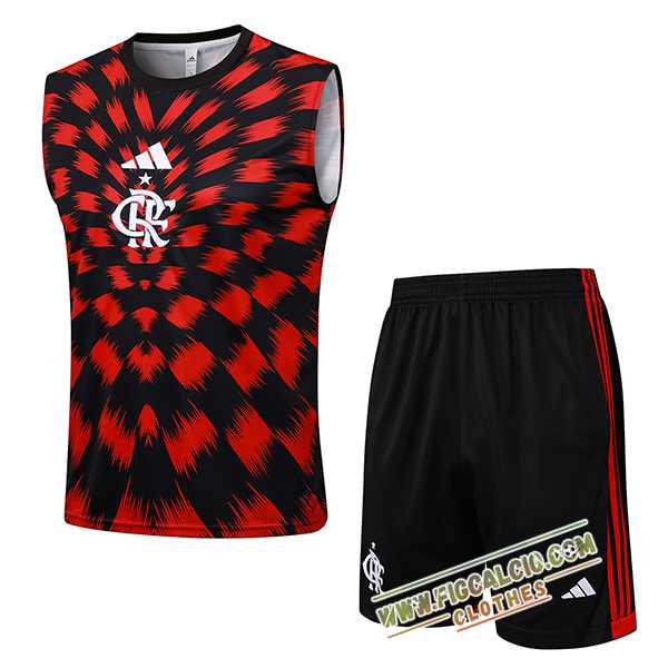Kit Canotta Allenamento Flamengo Rosso/Nero 2025/2026