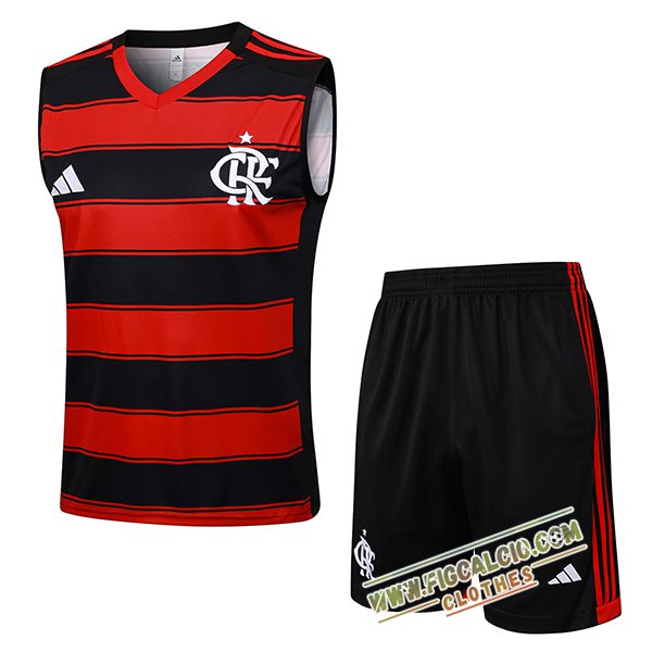 Kit Canotta Allenamento Flamengo Rosso/Nero 2025/2026 -02